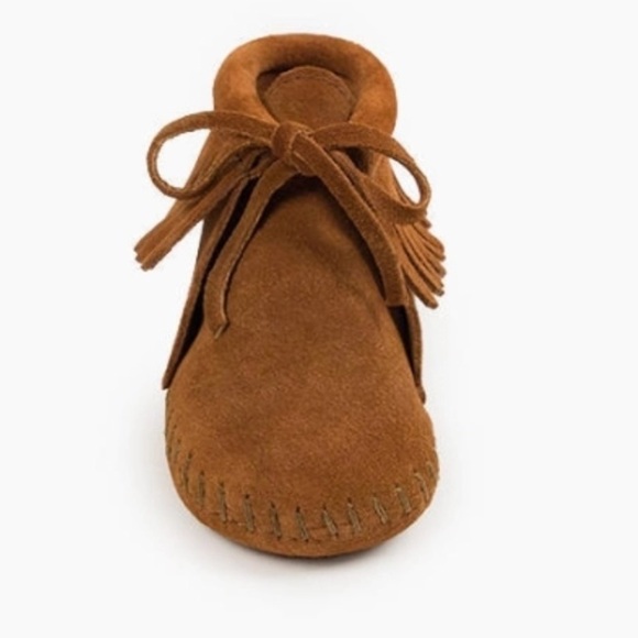 Minnetonka Infant‎ Fringe Bootie Brown SUEDE DREAMS shoes 4 12-18 months - Picture 12 of 16